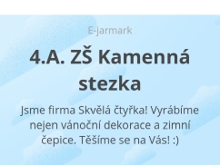 Čtvrťákům už běží jejich e-jarmark!